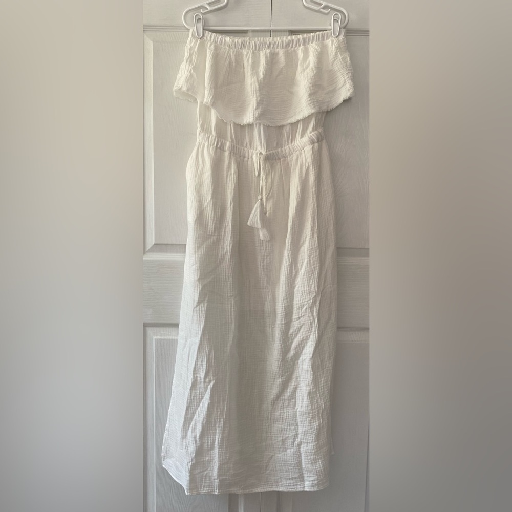NEW Gilli Strapless Maxi Dress White Size L NWT
